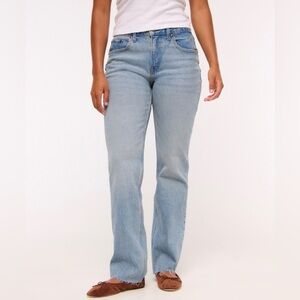Abercrombie & Fitch Mid Rise Straight Leg Jeans